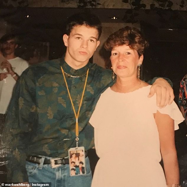 Mark Wahlberg is pictured with his mother in a photo shared by the actor on Instagram