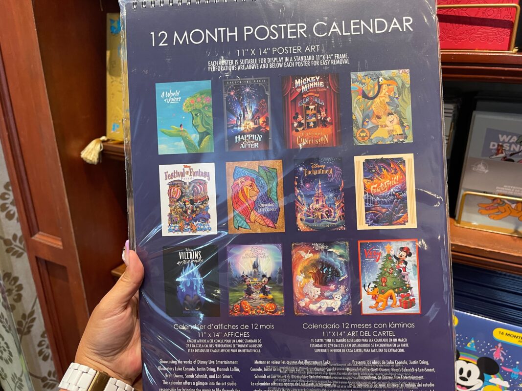 Walt Disney World 2024 Attraction Poster Calendar Featuring