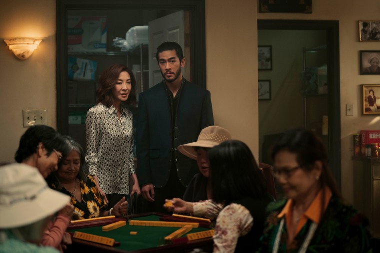 Michelle Yeoh and Justin Chien in 'The Brothers Sun'. 